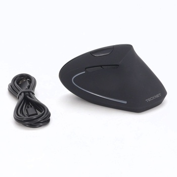 Ergonomická Bluetooth myš TECKNET, dobíjacia bezdrôtová vertikálna myš (BT 5.0/3.0 + 2.4G), 6 úrovní