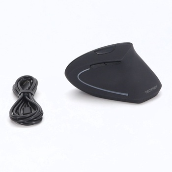 Ergonomická Bluetooth myš TECKNET, dobíjacia bezdrôtová vertikálna myš (BT 5.0/3.0 + 2.4G), 6 úrovní