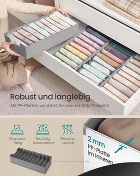 Organizér na spodní prádlo SONGMICS sada 4 ks, organizér do zásuvek pro šatní skříň IKEA PAX, s