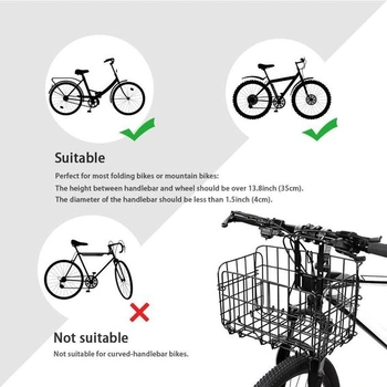 Skladací zadný košík na bicykel, košík na riadidlá, predný košík, skladací predný košík na bicykel,