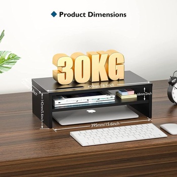 Stojan na monitor BONTEC, stojan pod skriňu, stojan na obrazovku pre PC s držiakom na telefón,