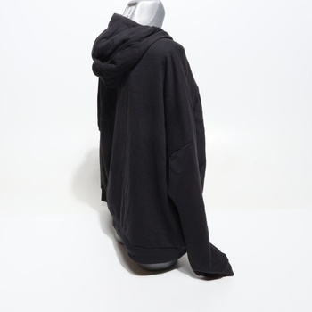 Adidas Damen Essentials LINEAR mikina s kapucňou na zips z francúzskeho froté XXL čierna / biela