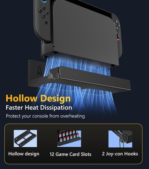 Nástěnný držák Ivoler pro Nintendo Switch 2, sada kovových držáků na zeď, příslušenství k poličce s