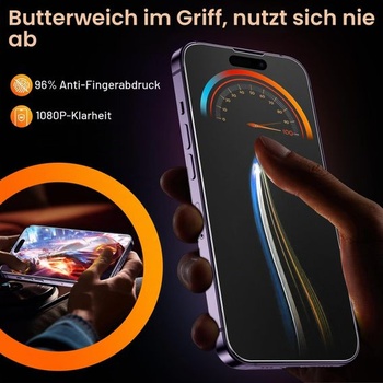 [2 balení] Matné tvrzené sklo s ochranou soukromí pro iPhone 14 Pro, 28° matná ochranná fólie proti