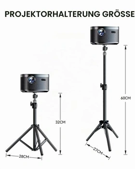 Výškově nastavitelný stojan projektoru 32-60 cm, stativ projektoru se závitem 1/4