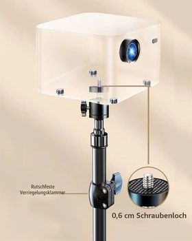 Výškově nastavitelný stojan projektoru 32-60 cm, stativ projektoru se závitem 1/4