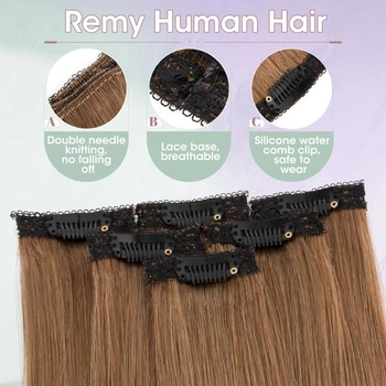 Clip in Benehair #06 Svetlo hnedá 6ks 50 cm