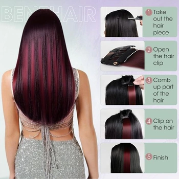 Clip in Benehair #06 Svetlo hnedá 6ks 50 cm