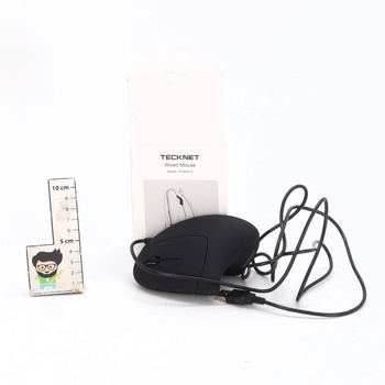 Ergonomická myš TECKNET s USB káblom, 6400 DPI, 6 tlačidiel, Vertikálna myš, Optická počítačová myš