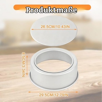 Okrúhla forma na pečenie, guľatá forma na tortu 26,5 cm, sada foriem na pečenie, guľatá forma na tortu z