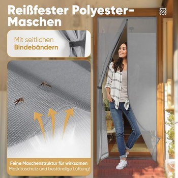 Magnetická síť proti hmyzu Sekey na balkonové dveře | Ochrana proti hmyzu a centrální zóna soukromí