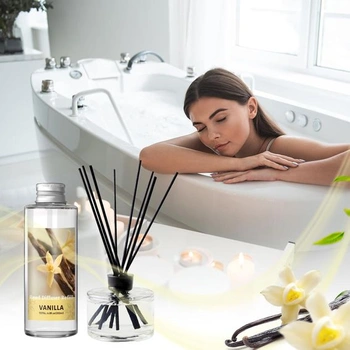 SCENTORINI Náhradná náplň do vône do izby 200 ml, vanilka, Náhradná fľaštička s tyčinkami –