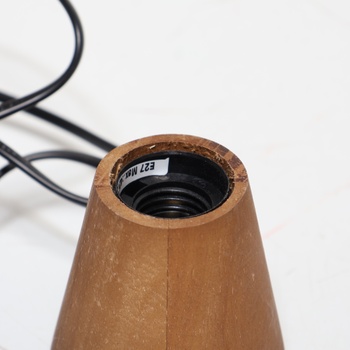 Stolová lampa Eglo Asby kužeľovitá, drevo