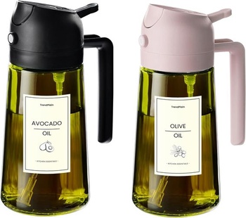 TrendPlain - 470ml lahev s rozprašovačem oleje - 2v1…