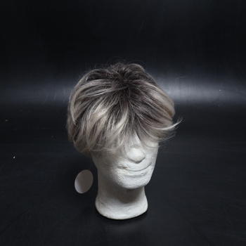 AIYLMZ Krátke Ombre Blonde Pixie strih parochne s ofinou pre ženy Ombre Blonde Štýlové nadýchané