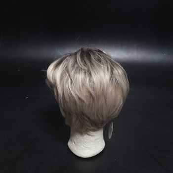 AIYLMZ Krátke Ombre Blonde Pixie strih parochne s ofinou pre ženy Ombre Blonde Štýlové nadýchané