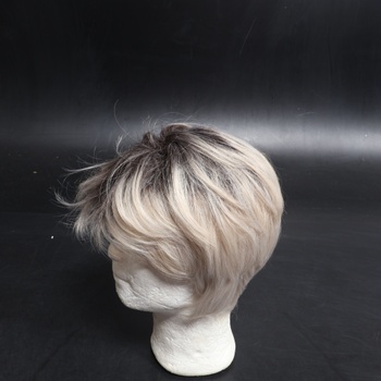 AIYLMZ Krátke Ombre Blonde Pixie strih parochne s ofinou pre ženy Ombre Blonde Štýlové nadýchané