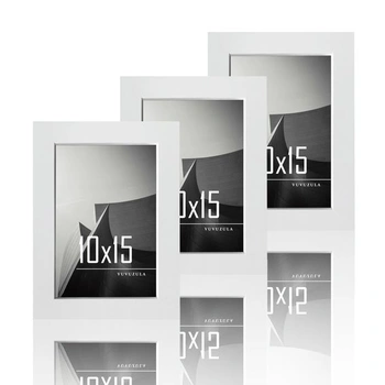 Fotorámik VUVUZULA 10x15cm biely drevený fotorámik 4x6…