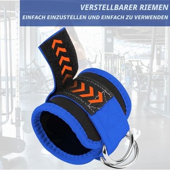 Kotníkové popruhy Flintronic Cable Pulley s D-kroužky, kotníkové popruhy pro kondiční trénink,