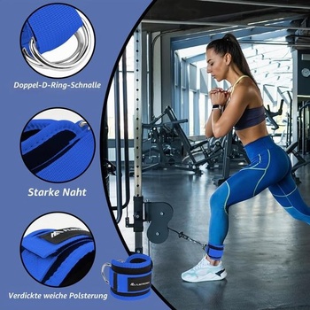Členkové popruhy Flintronic Cable Pulley s D-krúžkami, členkové popruhy pre kondičný tréning,