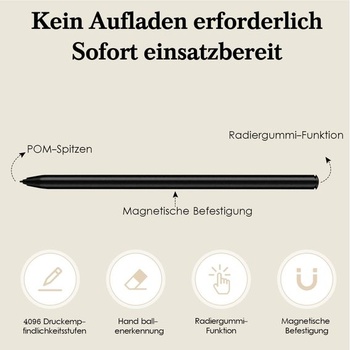 Stylus pro Remarkable 2/1, EMR pero s gumou, černý