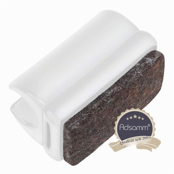 Adsamm® / 4 x Klzáky s upínacím mechanizmom s plsťou/Biela/ø 9-10 mm/Okrúhle/Mušle Klzáky s