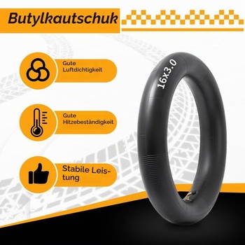 Duša do elektrických kolies, 16 x 3,0 palca odolná proti výbuchu s ohnutým ventilom, zosilnené