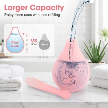 Vaginálna a intímna sprcha pre ženy, 170ml opakovane použiteľný klystír, intímna sprcha, vaginálna