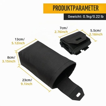 IDOGEAR Molle pouzdro na vyprazdňování zásobníků, recyklační vak, taktické skládací pouzdro na