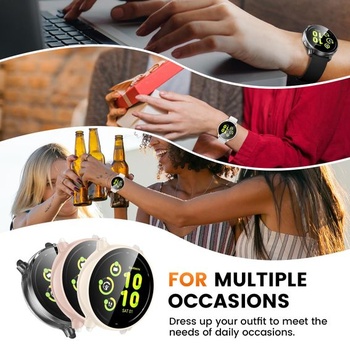 Ochranné púzdro Kamita 3 kusy s ochranou displeja pre Garmin Vivoactive 5, číre+ružové+biele