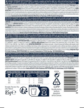 Advance | Vlhké krmivo pre mačky Renal | Renal | Zlyhanie obličiek | 12 x 85 g