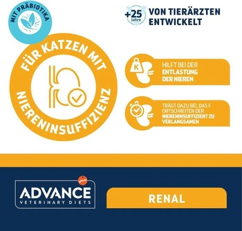 Advance | Vlhké krmivo pre mačky Renal | Renal | Zlyhanie obličiek | 12 x 85 g