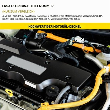 Viečko plniaceho hrdla oleja, viečko oleja, motorový olej pre VW Beetle, Passat, Jetta, Tiguan CC