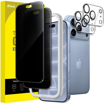 JETech Ochranný kryt displeja + kryt fotoaparátu pre iPhone 18 Pro, balenie 2+2 kusov