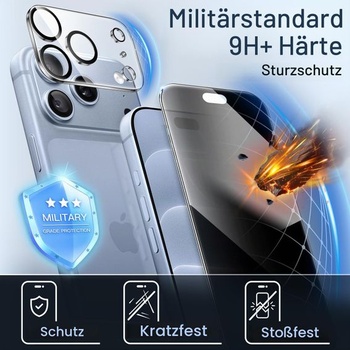 JETech Ochranný kryt displeja + kryt fotoaparátu pre iPhone 18 Pro, balenie 2+2 kusov