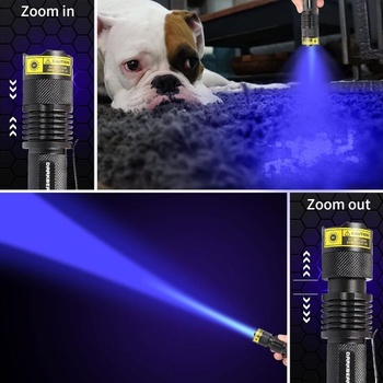DARKBEAM UV 365 nm svetlo na drevo, čierne ultrafialové svietidlo, LED prenosná mini kabelka,