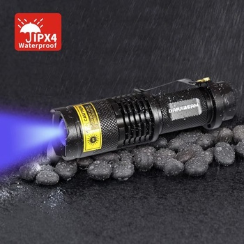 DARKBEAM UV 365 nm svetlo na drevo, čierne ultrafialové svietidlo, LED prenosná mini kabelka,