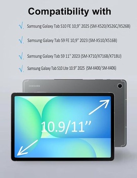 Klávesnice FOGARI pro Samsung Galaxy Tab S10 Lite/S10 FE 10,9 palce / S9 FE 10,9 palce / S9 11