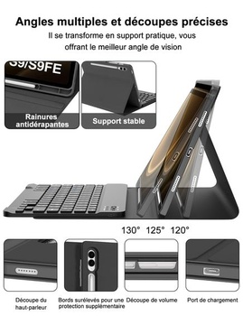 Klávesnica FOGARI pre Samsung Galaxy Tab S10 Lite/S10 FE 10,9 palca / S9 FE 10,9 palca / S9 11