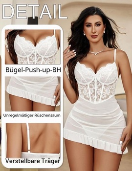 Dámske krajkové body Avidlove, krátke sexi spodná bielizeň s kosticami, nočná košieľka, veľkosť XXL,