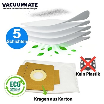 10 prachových vreciek do vysávača kompatibilných s batohom Kärcher BVL5/1BP, netkaná textília – 5