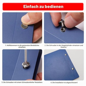 YIXISI Sada 30 skrutiek M5x4mm pre väzbu Chicago, skrutky pre väzbu Chicago, kožené nity, pre koženú