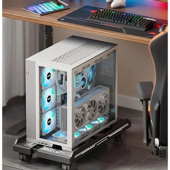 Stojan na PC, mobilný stojan na CPU, počítačové príslušenstvo, so štyrmi kolieskami pre domácnosť,