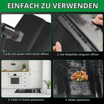 5 lepových pascí, 120 cm * 28 cm, samolepiace podložky na ničenie škodcov, pre vnútorné/vonkajšie