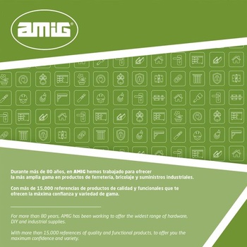 Amig - Zámek posuvného okna model 6080 | 70 x 46 mm | Bezpečnostní příslušenství s tlačítkem |