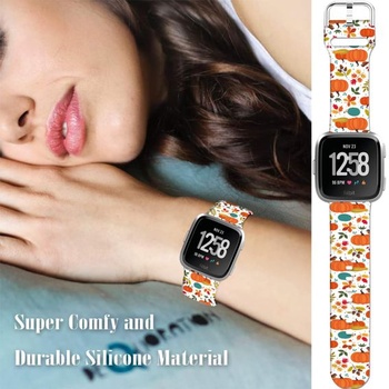 Měkký silikonový sportovní řemínek s kresleným vzorem o průměru 23 mm kompatibilní s Fitbit Versa