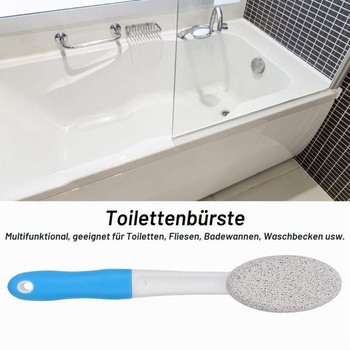 Čistiaca kefa na toalety z pemzy s rukoväťou, odstraňovač vodného kameňa