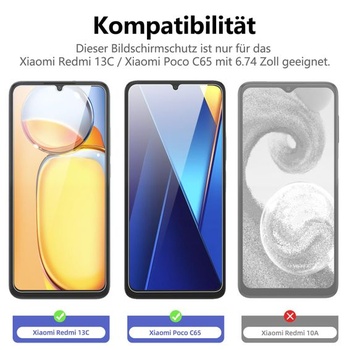 NOVINKA Ochranná fólie na displej pro Xiaomi Redmi 13C 5G/4G/Poco C65 z tvrzeného skla