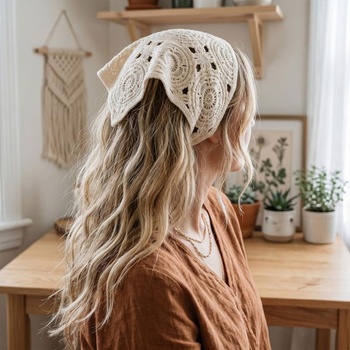 3dielna letná sada šatiek do hlavy pre ženy v boho štýle, trojuholníkové šatky, elegantné šatky do