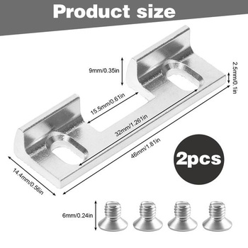 Yuragim 2 ks Náhradný diel typ 115 pre protiplechy, 46x14,4x9 mm Nastaviteľný náhradný diel